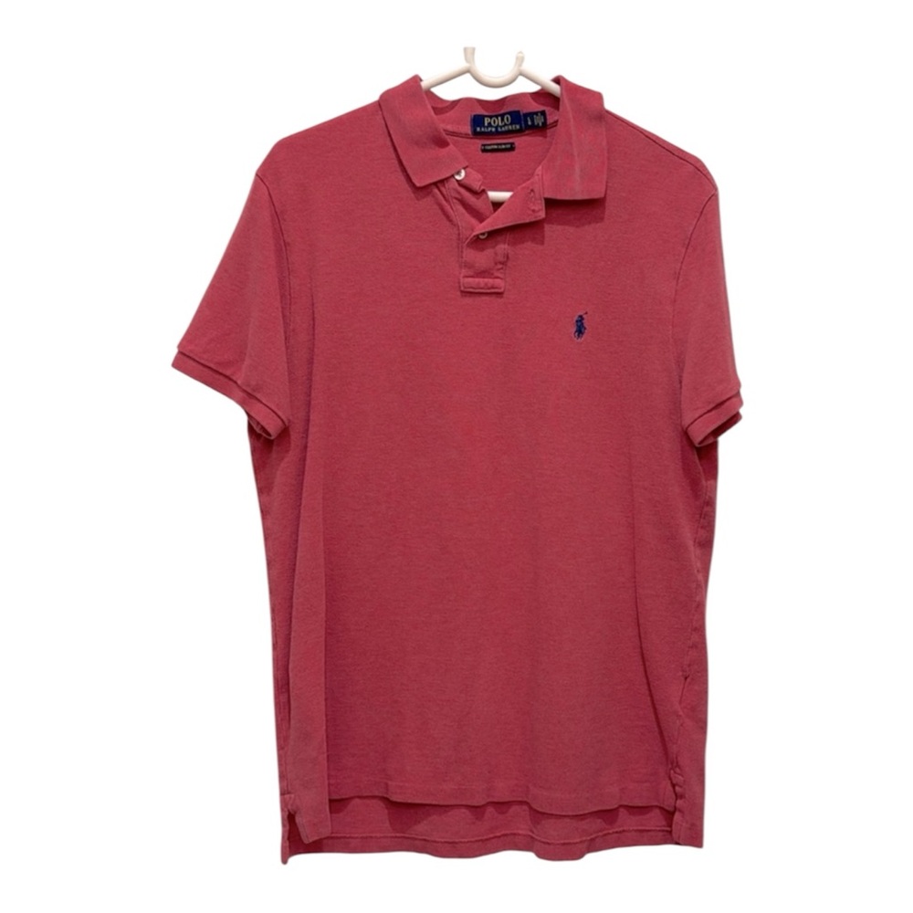 Polo Ralph Lauren Custom Slim Fit salmon colored polo.  Men’s large.